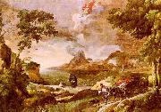 Gaspard Dughet Landscape with St.Augustine and the Mystery of the Trinity oil painting picture wholesale